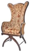 19TH CENTURY VICTORIAN MAHOGANY AND TAPESTRY UPHOLSTERY