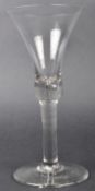 18TH CENTURY PLAIN STEM WINE DRINKING GLASS