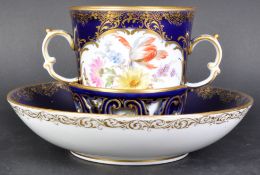 19TH CENTURY MEISSEN CHOCOLATE CUP & TREMBLEUSE SAUCER