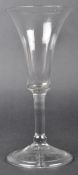 18TH CENTURY PLAIN STEM WINE DRINKING GLASS