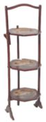 19TH CENTURY CHINESE THREE TIER CAKE / PLATE STAND