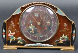 EARLY 20TH CENTURY ART DECO CHINOISERIE MANTEL CLOCK