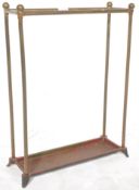 19TH CENTURY VICTORIAN BRASS TEN DIVISION STICK STAND