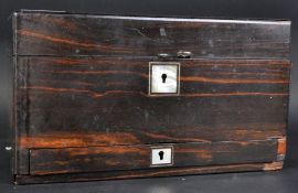 19TH CENTURY COROMANDEL WOOD JEWELLERY BOX