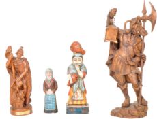 EARLY 20TH CENTURY BLACK FOREST CARVED GATEKEEPER