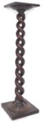 19TH CENTURY MAHOGANY BARLEY TWIST TORCHERE STAND