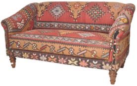 EARLY 20TH CENTURY KILIM RUG COVERED SETTEE