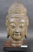 LARGE 19TH CENTURY CHINESE BRONZE GUANYIN BUST