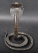 19TH CENTURY LARGE INDIAN BRONZE COBRA FIGURE