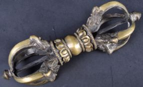 19TH CENTURY CHINESE TIBETAN BRONZE BUDDHIST DORJE