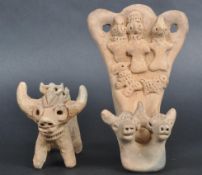 TWO CIRCA 17TH CENTURY SYRO-HITTITE FIGURES