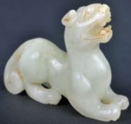 19TH CENTURY CHINESE CARVED JADE FOO DOG