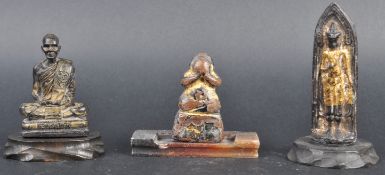 THREE CHINESE BUDDHA FIGURINES