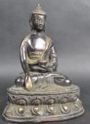 18TH CENTURY CHINESE BRONZE DOUBLE LOTUS BUDDHA