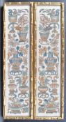 PAIR OF 19TH CENTURY CHINESE EMBROIDERED SLEEVES