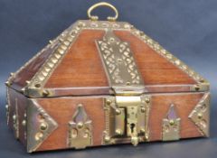 19TH CENTURY INDIAN KERALA BRASS MOUNTED BOX