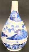 19TH CENTURY CHINESE KANGXI MARK BOTTLE VASE