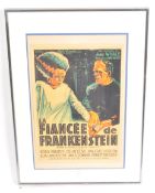 BRIDE OF FRANKENSTEIN - VINTAGE FRENCH FILM POSTER