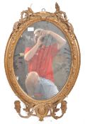 19TH CENTURY VICTORIAN GESSO GIRANDOLE WALL MIRROR