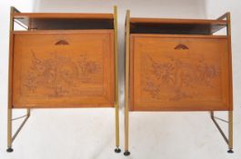 TWO RETRO MID CENTURY ORIENTAL LADDERAX STYLE UNITS