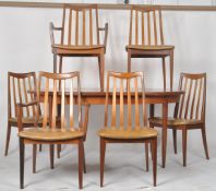 G PLAN - FRESCO RANGE - 1960s DINING TABLE AND SIX CHAIRS