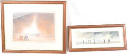 T. MOORE - TWO 20TH CENTURY WATERCOLOUR PAINTINGS