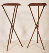 MATCHING PAIR OF VINTAGE GARDEN PLANT STANDS