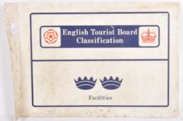 ENGLISH TOURIST BOARD - VINTAGE ALUMINIUM DOUBLE SIDED SIGN