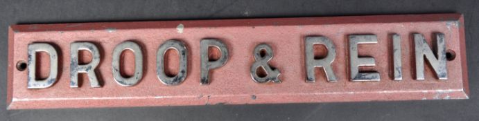 DROOP & REIN - 20TH CENTURY HEAVY CAST STEEL GERMAN SIGN