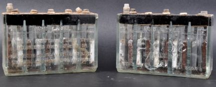 EXIDE BATTERIES - MOTORING INTEREST - TWO GLASS CASED 10V BATTERIES