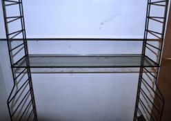 BRIANCO - RETRO TEAK AND METAL LADDERAX TYPE WALL SYSTEM