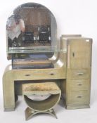 VINTAGE ART DECO STAINED OAK DRESSING TABLE CHEST