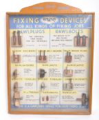RAWLPLUGS - MID CENTURY ADVERTISING SHOP DISPLAY CASE