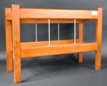 MID CENTURY BRITISH DESIGN TEAK DUAL SECTION MAGAZINE RACK