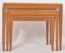 MID CENTURY DANISH INSPIRED TEAK WOOD NEST OF TABLES