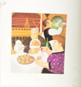 BERYL COOK (B.1926) - DINING IN PARIS - SIGNED PRINT
