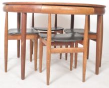 FREM ROJLE - ROUNDETTE 1960'S TEAK DINING TABLE AND CHAIRS