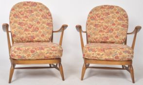 LUCIAN ERCOLANI - ERCOL - MODEL 203 - PAIR OF RETRO EASY CHAIRS