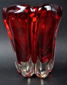 WILSON FOR WHITEFRIARS - MOLAR - RUBY RED VASE