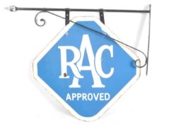 RAC - VINTAGE ENAMEL ADVERTISING POINT OF SALE SIGN