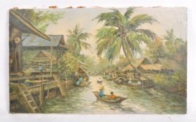 NOGSUAN (B.1941) - 20TH CENTURY OIL ON CANVAS PAINTING