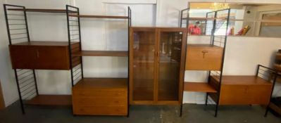 ROBERT HEAL - LADDERAX - FIVE BAY TEAK MODULAR WALL UNIT