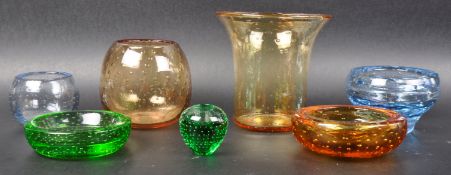 WHITEFRIARS - SELECTION OF BUBBLE CONTROLLED GLASS