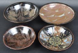 DAVID EELES - SHEPHERDS WELL POTTERY - FOUR FRUIT BOWLS