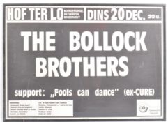 THE BOLLOCK BROTHERS - 1980s GERMAN MUSIC GIG POSTER