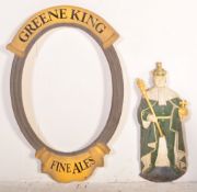 LARGE & IMPRESSIVE GREENE KING ADVERTISING SIGN
