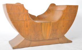 VINTAGE 20TH CENTURY ART DECO WALNUT DROPWELL DRESSING CHEST