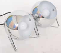 PAIR OF LATE 20TH CENTURY ATOMIC EYEBALL DESK LAMPS
