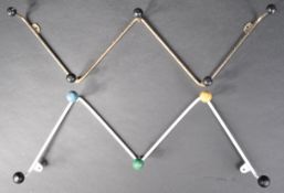 TWO MID CENTURY WIREWORK ATOMIC W-SHAPED COAT HOOKS