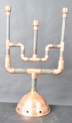 CONTEMPORARY STEAMPUNK / UPCYCLED THREE ARM CANDELABRA